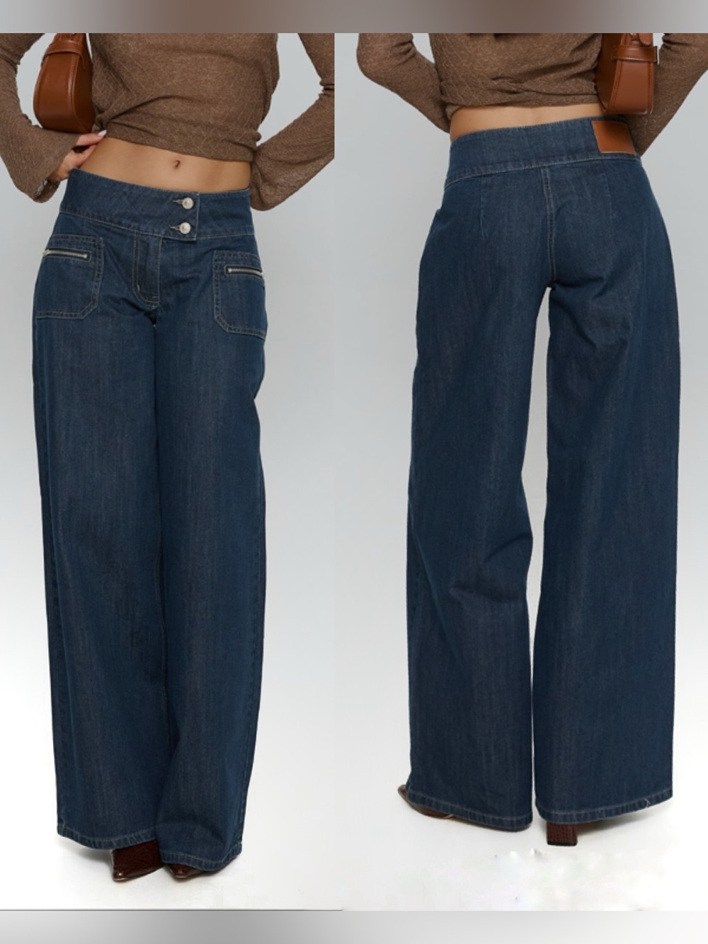 PRINCESS POLLY Unwritten Mid Rise Wide Leg Jeans